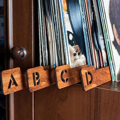 26 piezas de tarjetas divisorias de discos de vinilo para clasificar alfabéticamente de la A a la Z, etiquetas transparentes para colección de discos de vinilo, sencillas para almacenar en estanterías los discos de vinilo