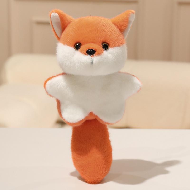 16cm Large Fluffy Tail Lovely Animals Stuffed Raccoon Cat Fox Palm Plush Soft Gifts