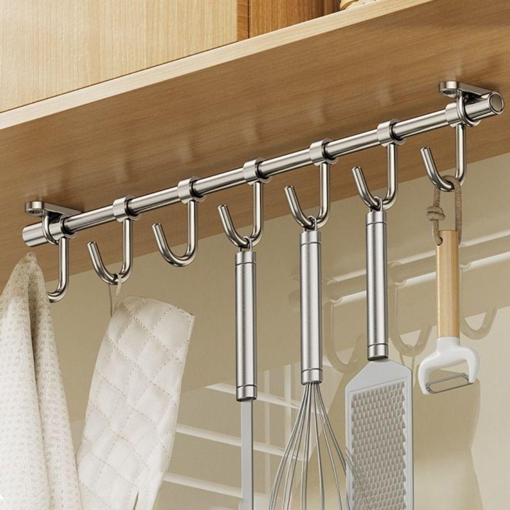 Wall Mounted Utensil Hanging Rack Space Saving Shovel Storage Rack Bathroom