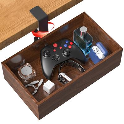 JONGJONG Aufbewahrung 360 Grad Aufbewahrung Kein Bohren Einfach für kleine Gegenstände Für unter Kann auf Tischplatten installiert werden Kommt mit Kissenpolster Größe M Untertisch