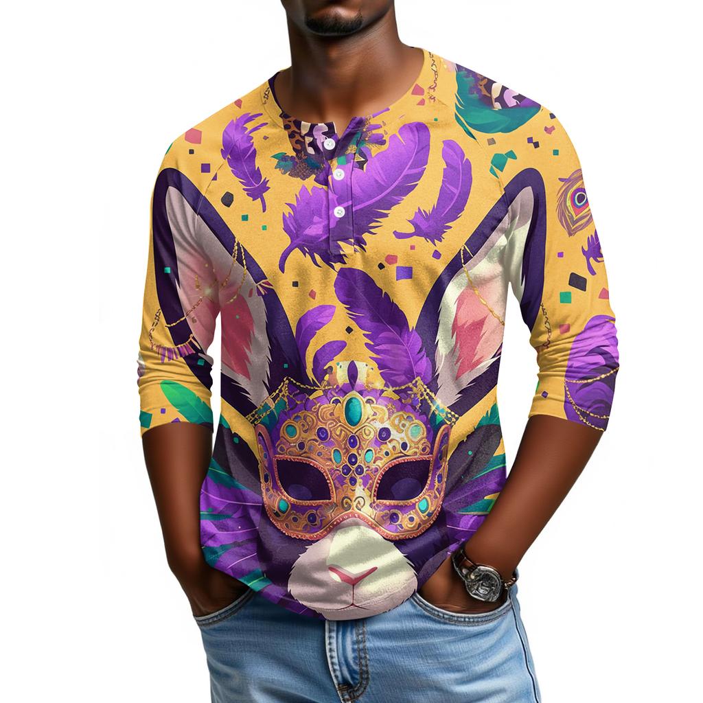 Men's Raglan Sleeve Three-quarter Sleeve Top