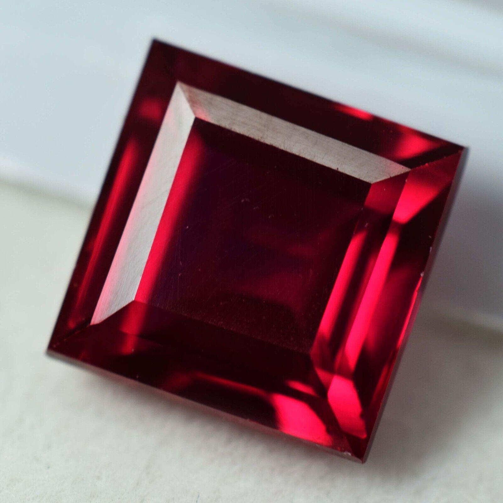 

8.20 Карат Натуральний РУБІН Криваво-червоний Квадратна форма СЕРТИФІКОВАНИЙ Вільний Дорогоцінний камінь S-29877 12.7 mm червоний