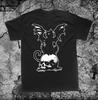 Cat Bat Skull Shirt  Plus  Gothic Goth Occult Energy Punk Grunge Pentacle Star Pentagram Satanic Baphomet#Color(1)