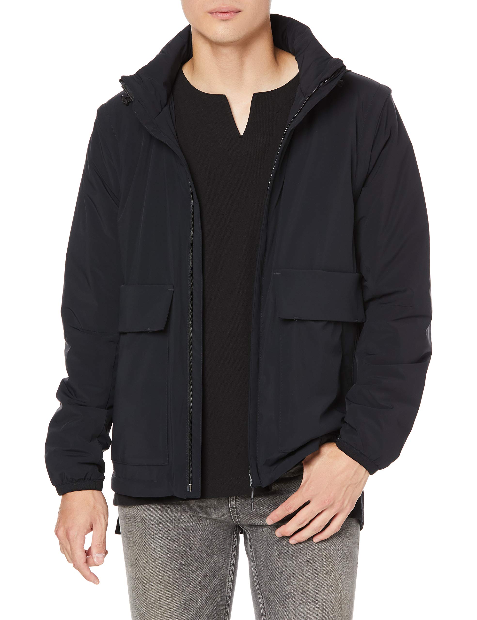 

Mountain Parka STRETCH NYLON WAY Blouson BLACK Japan 4 to Japanese size [HIP Visolid] MHSL20A0421-L HIGH TAFFETA 4 Men s (equivalent XL) чорний