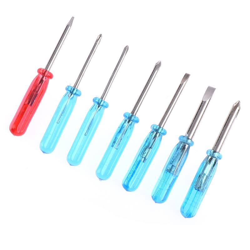 7 Pcs/Set Blue 45Mm X 3Mm Mini Small Cross Screwdriver Set Repair Tool