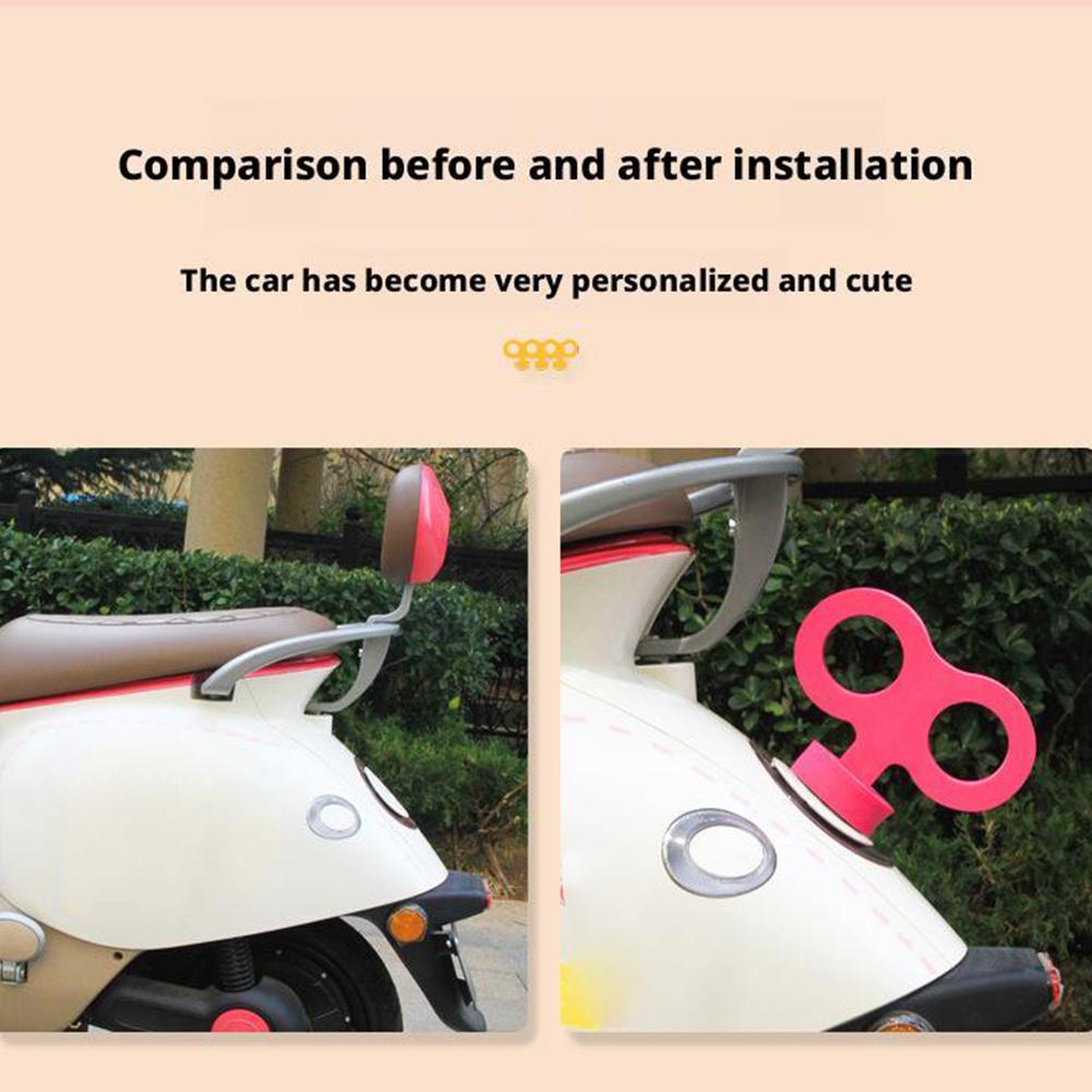 Funny 3D Wind Up Key Sticker for Car Roof Decoration Waterproof Cute Clockwork Decor For Motorcycle Electric Motorbike Small Car
