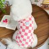 New Autumn Plush Warm Pet Dog and Cat Clothes, Teddy Bichon Frise Tractable Vest