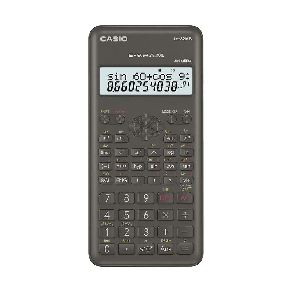Casio Pocket Scientific Black Calculator FX-82MS Calculator, – (Pocket, Scientific, 12-digit, 2-line, Black)