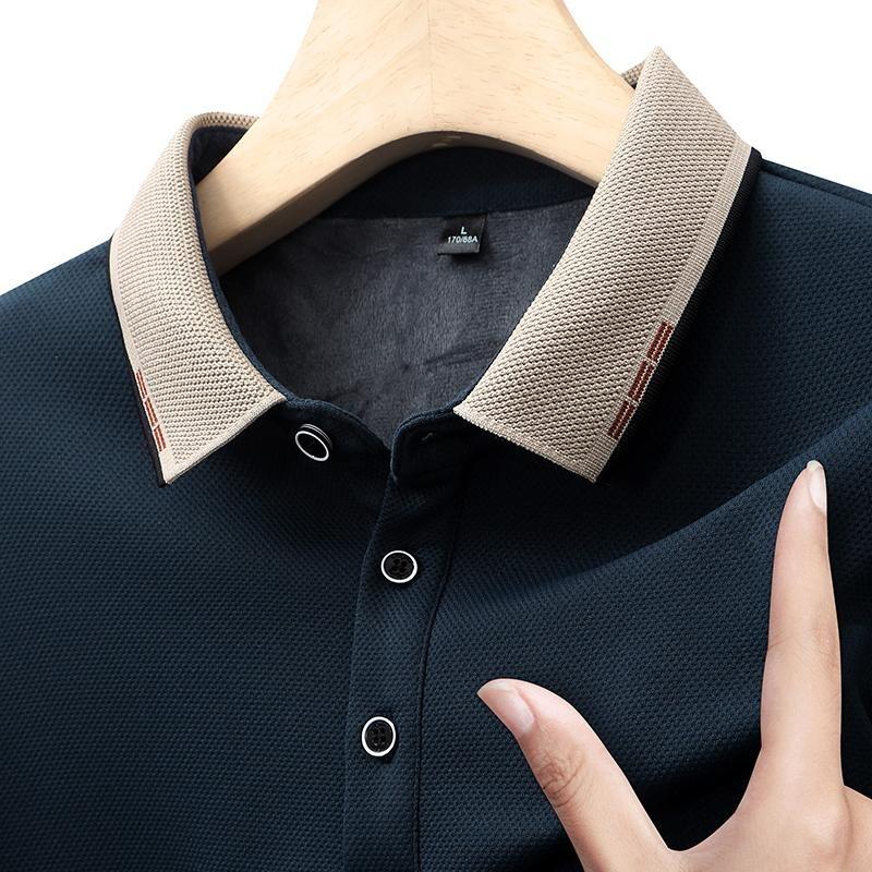 Large Size Long Sleeved T-shirt with a Collar and Polo Shirt As a Base for Men's Business Casual Tops In Spring and Autumn