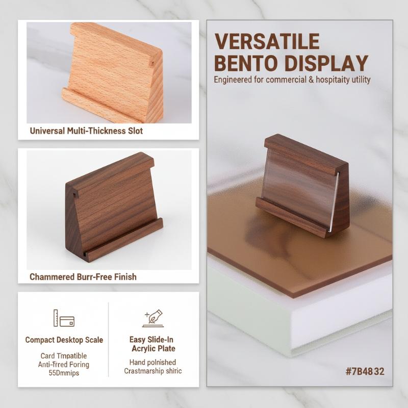 70x40mm Dřevěné cenovky Čísla stolů Jmenovky Držák na menu Akrylový stojan na značky