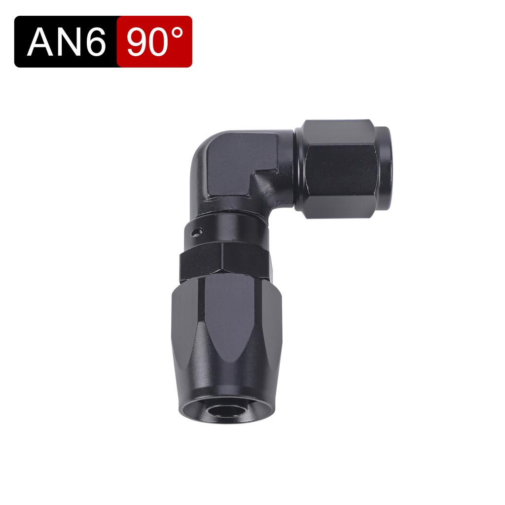 Black 45 Degree 90 Degree Aluminum AN4 AN6 AN8 AN10 Forged Type Swivel Hose End Fitting Adapter For Car CPE Oil Cooler Fuel Line