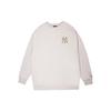 New Era Solid Logo Print Pullover American Crewneck Sweatshirt Unisex sweatshirt Ivory 12727848