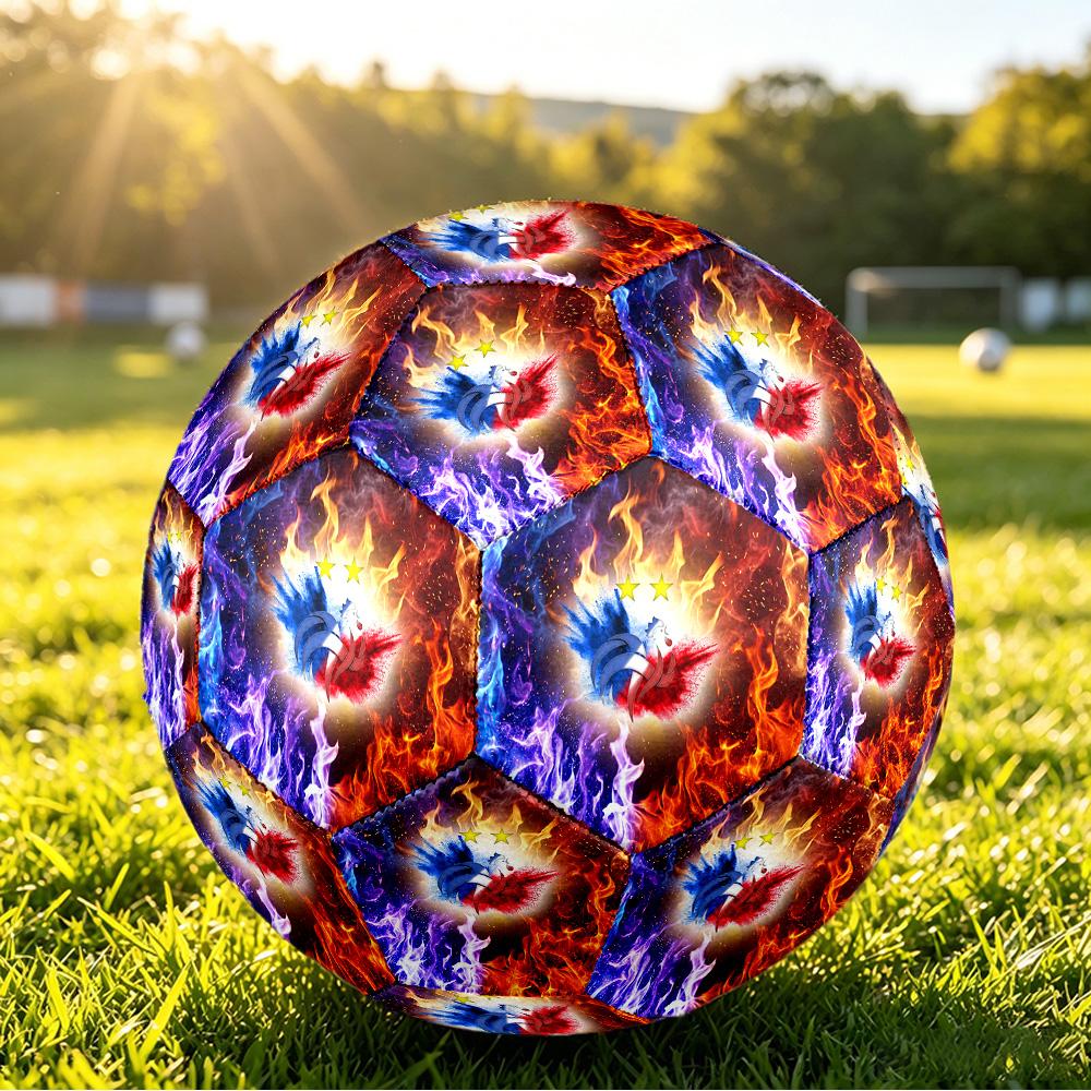 France Football Printed Size 5 Soccer Ball Wear Resistant Standard Adult Training Football Fan Gift for Indoor Outdoor Match Sports