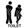 Removable Cute Man Woman Washroom Toilet WC Sticker Family DIY Decor