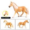 Oenux Farm Animals Steed Foal Clydesdale Arabian Horse Model Action Figures Equestrian PVC Collection Education Kid Toy Gift
