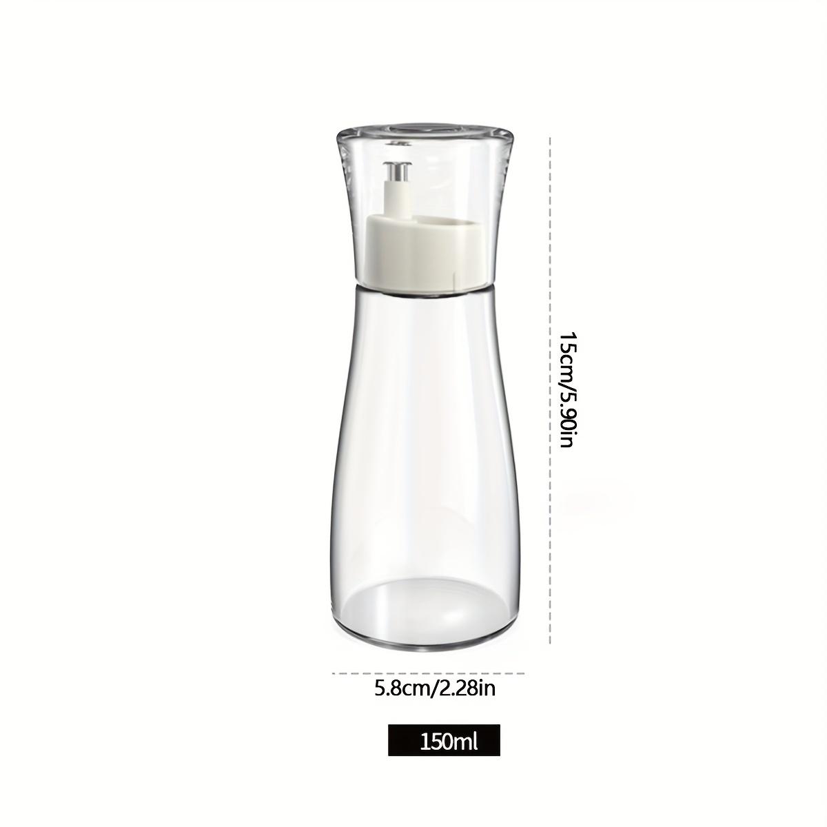 

Multifunctional Dispensing Bottle Refillable Glass Mouthwash Dispenser with Lid Clear Portable Bathroom Countertop Container