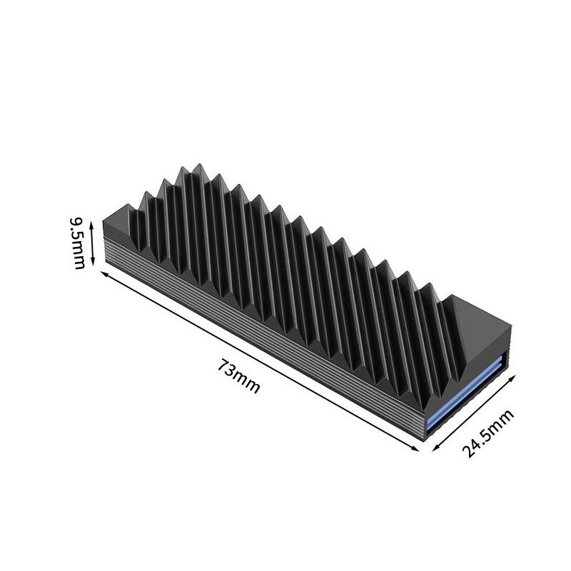 M.2 SSD Heatsink Cooling Hard Drive 2280 NVME NGFF SSD Cooling Aluminum Cooler Radiator W Thermal Silicone Pad For Motherboard