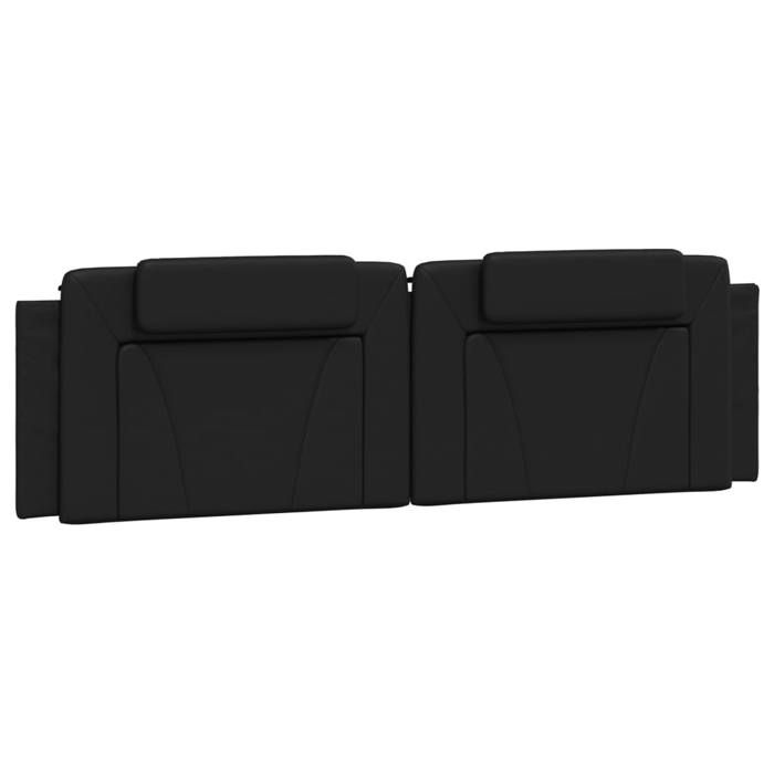 VidaXL Coussin de Tête de Lit, Oreiller de Lecture avec Fermeture à Glissière, Coussin de Lecture pour Lit Chambre, Noir 180 374804