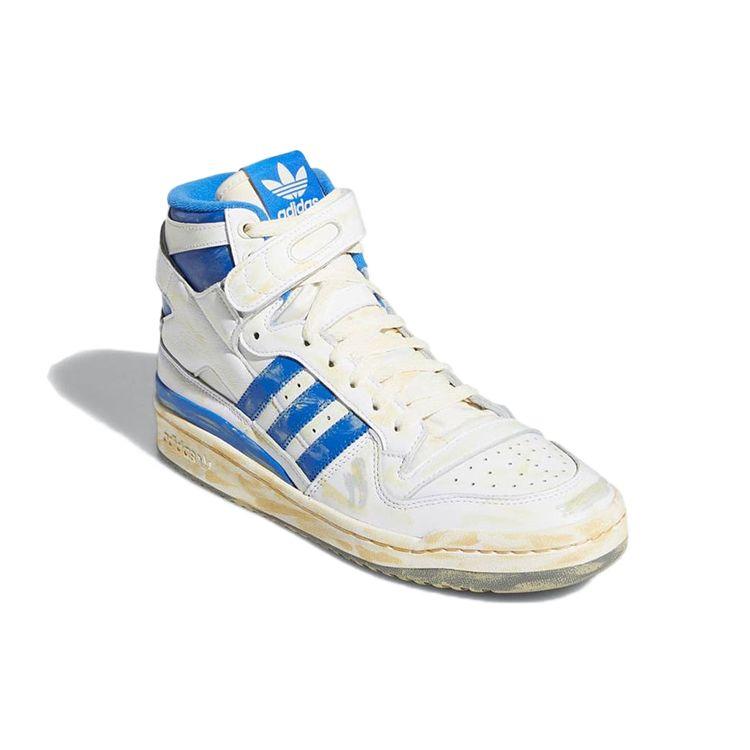 Adidas Forum 84 High Worn Blue Unisex Sneakers White Footwear-White GZ6467
