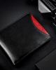 Slim Men's Wallet Made of Natural Grain Leather with a Zipper Compartment - Rovicky
