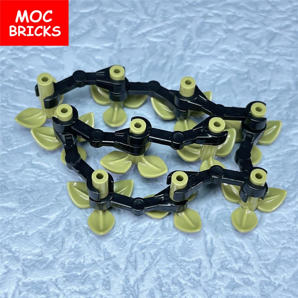 MOC Bricks Plant Stem Leaves Arm Mechanical 37695 30377 Wall Flower Building Blocks Action Educational Assembled Toys Kids Gifts
