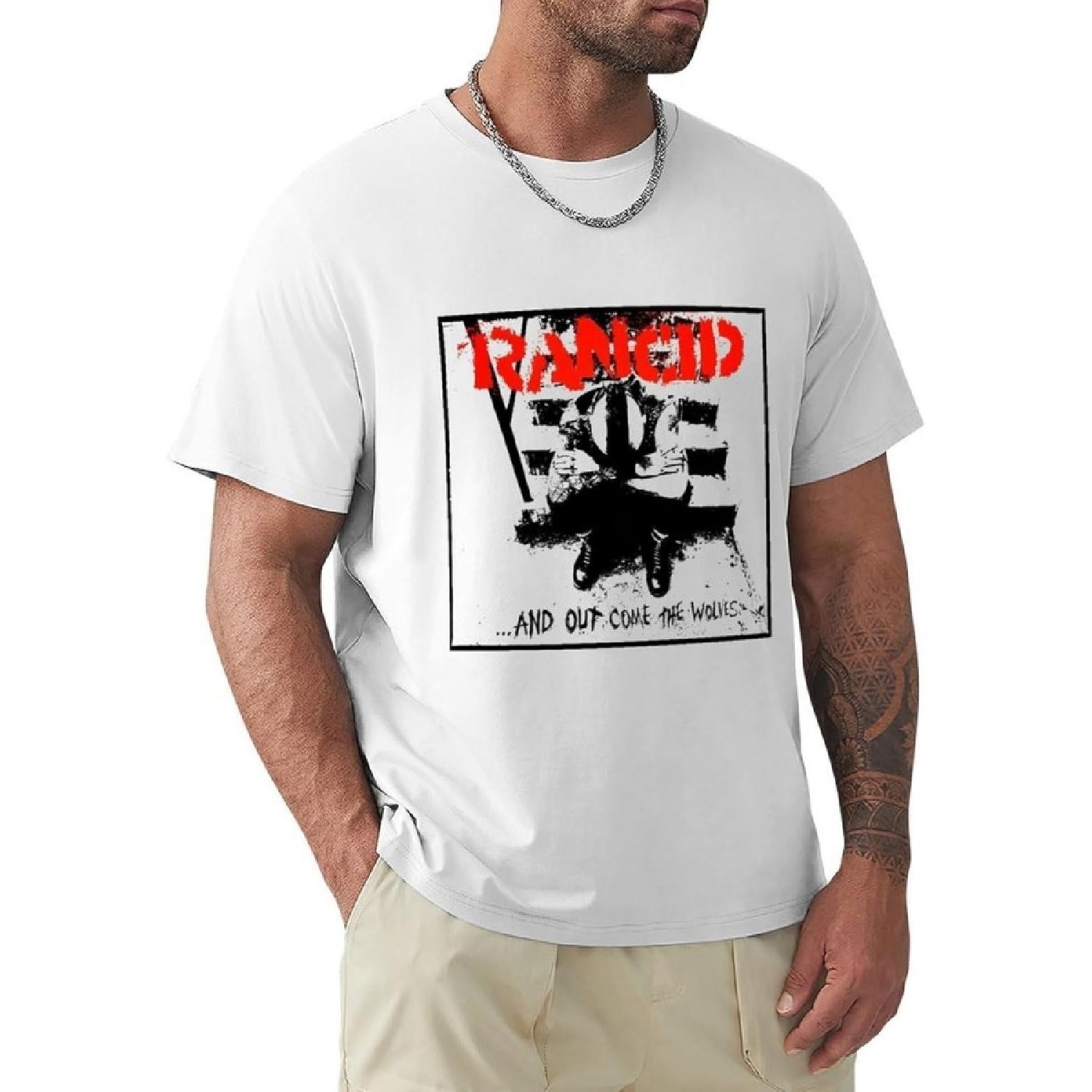 HoKiis Men s T Shirt Rancid Short Sleeve Tee Cotton Novelty T Shirt Undershirts(18) S
