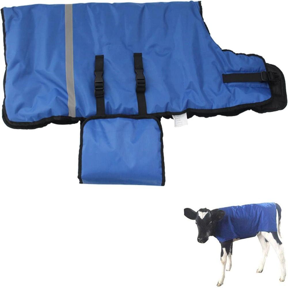 Double-Breasted Buckles Calf Warm Clothes Oxford Fabric Cow Warm Clothes Calf Warm Coat  Calves