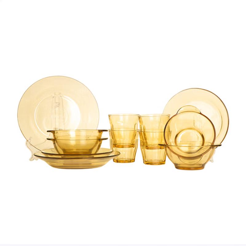 Corning Shiny Crystal 12-Piece Glass Dinnerware Set