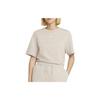 Nike Sportswear Essential Solid Logo Running Training Breathable Crew Neck Short Sleeve T-Shirt Women Tops Khaki DH4256-236