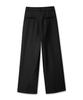 Michikoleondeonkosino Relaxed Double-Pleat Wide Slacks Black