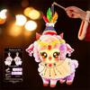 New Year DIY Handheld Lantern Cartoon Lamb Luminous Lantern  Cultural Activity