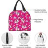 Unicorn Insulated Lunch Bag with Front Pocket Reusable Cooler Bento Tote with Zipper for Women Girls Work School Travel Picnic