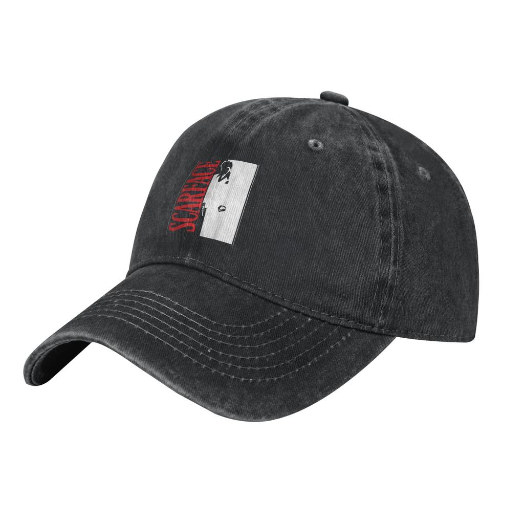 Scarface Money Baseball Caps Vintage Distressed Denim Washed Retro Music Headwear Unisex Running Golf Unstructured Soft Caps Hat