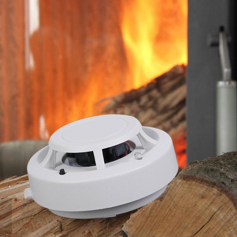 Fire Detector Small Home Fire Smokes Alarm Battery Operated Photoelectric Fire Detector With Test Button For Hotel Bedroom