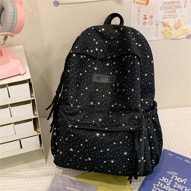 

Рюкзак для отличницы, женский, легкий, большой вместимости Large чёрный