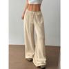 DAFIFY Women's Fashion Casual Solid Color Print High Waist Trousers Pants & Capris
