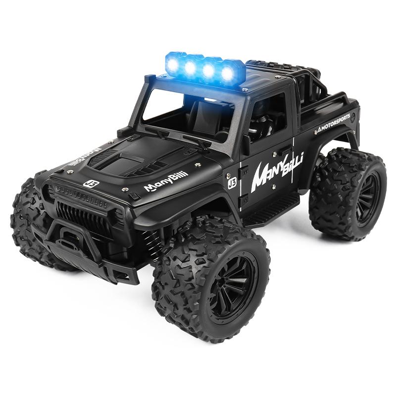 Alloy NEW JEEP Racing 1:16 Scale With LED Lights High Speed Road Climbing Drifting 2.4G Remote Control Toys For Kid Outdoor Gift