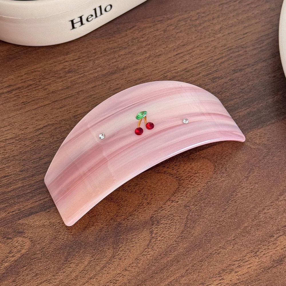 Diamond-Studded Hair Clip Butterfly Shape Shark Clip Fashion Acetate Hair Claw  Back-Head Updos