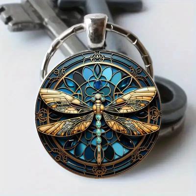 Fashion Alloy Keychain Pendant Round Metal Key Ring