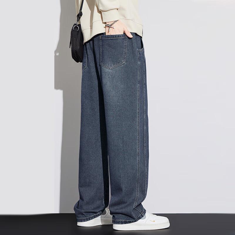 PLAYBOY Men's American Retro Loose Straight Jeans