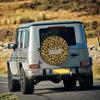 2D Flat 1pc Leopard Print Crown Car Tire Cover 35.56/38.1/40.64/43.18 Cm, Spare Tire Cover, Essential For Camping Off-Road Outdo