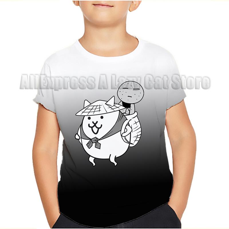 Game The Battle Cats T Shirt Banban Garden O-Neck Tshirt Cartoon Tops Tees Children Anime T-shirt Summer Clothes Camiseta