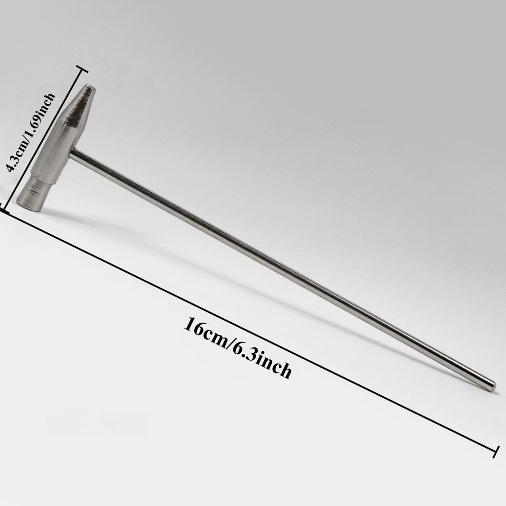3pcs Multi-Tone Stainless Steel Tuning Hammer, Heavy-Duty for Kalimba & DIY Jewelry Crafts