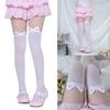 Fashionable Elegant Thigh High Long Stockings for Women Anime Cosplay Cats Rabbit Ears Accent Over Knee Socks Hosiery