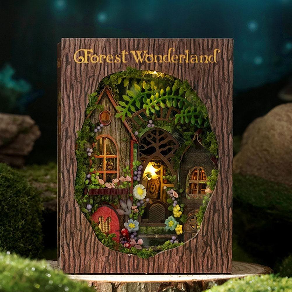 Casă de păpuși în miniatură din lemn, ansamblu puzzle 3D, jucării de construcție, model artizanat cu cadou Woo E1I8