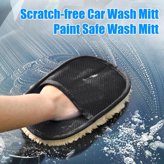 4Pcs Car Wash Mitt Microfiber Scratch Free Lint-Free Car Washing Glove Auto Detailing Cleaning Brush Car Beauty