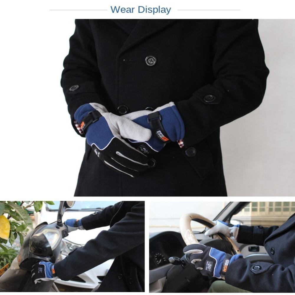Windproof Autumn Winter Gloves Cold Proof Warm Mitten New Hand Warmer  Work Office