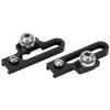 2Pcs Bike C Clamp Brake Pad Aluminum Alloy Extension C Caliper Adapter Brakes for Road BicyclesBlack