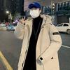 Down Jacket Men's New Versatile Thickened Medium and Long Men's Winter Coat Trendy Brand Hooded Men's Clothing