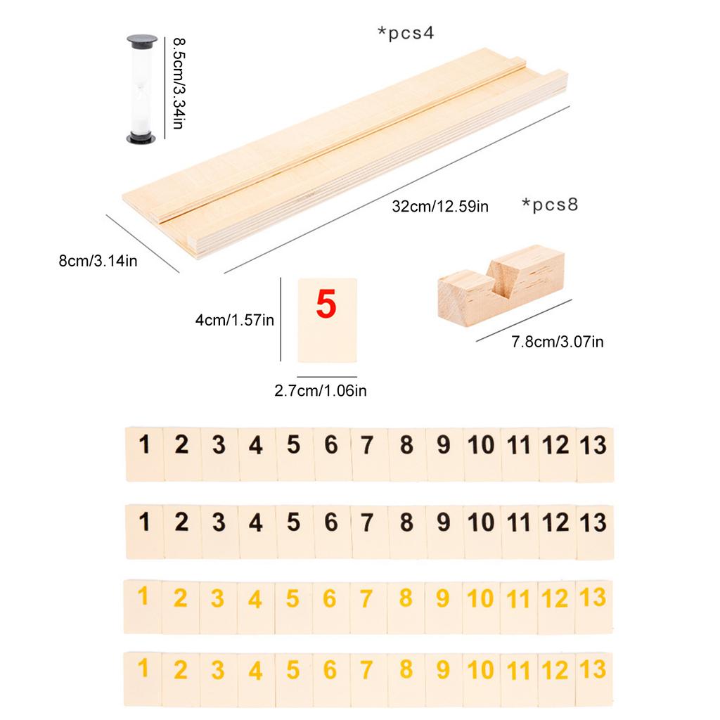 Hra Rummy Cube se 106 kameny 4 hrací stojánky Cestovní velikost Hra Rummy pro rodinu Dospělé Děti Stolní hry Trvanlivá
